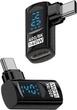 Переходник LED Screen USB 4.0 Type-C M/F (8K, 40Gbps, PD140W) Alitek Black Left/Right (48998) - изображение 4