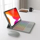 Чехол с клавиатурой с подсветкой и мышкой FegishCase Apple iPad 11 (А16) 2025 Ukrainian keyboard, Grey - изображение 6