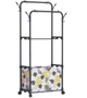 Напольная стойка для одежды RIAS Multifunctional Shoe And Hat Rack с колесиками 175x57x34 см Black (3_08462) - изображение 1