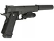 Пістолет Colt M1911 Hi-Capa пружинний металевий із глушником, магазином на 16 кульок 6 мм і планкою Weaver, чорний - изображение 3