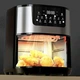 Аерогриль Skyberg – 8 л, 4200 Вт, сенсорне керування, Air Fryer, аерофритюрниця без олії, для великої родини Чорний - зображення 3