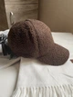 Кепка женская теплая барашек тедди на флисе с ушками коричневый шоколадный - изображение 4