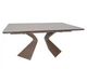 Стіл розкладний LAURA CERAMIC 160(240)x90 см загартоване скло + кераміка бежевий матовий - зображення 1