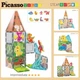 Конструктор Picasso магнитный Tiles Dinosaur Set с 8 фигурками динозавров 38 деталей (817338028848) - изображение 4