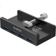 ORICO USB 3.0 Hub Splitter з алюмінієвого сплаву, адаптер-кліпса для MAC, Apple, ноутбуків, настільних комп'ютерів, моніторів, чорного кольору MH4PU - зображення 2