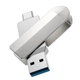 USB-флешка Hoco UD10 128GB USB 3.0 (USB A + USB C) Silver (6931474738677) - зображення 2