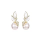 Серьги-гвоздики Qlady Leaf Pearl для женщин, модные и элегантные серьги-пусеты из серебра с имитацией жемчуга, роскошные украшения для ушей, подарок на день рождения и День матери. - изображение 12