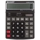 Калькулятор SHARP EL-8128 с большим экраном, крупными клавишами, для офиса (кристально-черный) - изображение 4