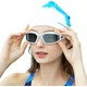 Окуляри для плавання WATERTIME з діоптріями -2.00 та дзеркальним покриттям, білі - зображення 3