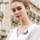 Французская брошь Eternelle с австрийскими кристаллами, брошь в виде лебедя, элегантная булавка для шелкового шарфа, подарок на день рождения. - изображение 5