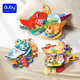 Развивающая игрушка Auby Baby для детей 0-18 месяцев, тканевая книжка с хвостиком, моющаяся - изображение 4