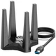 Адаптер Wavlink Pro54 мережевий USB бездротовий WiFi 6 AX5400, без встановлення драйверів, для ПК та ноутбука - зображення 4