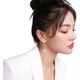 Серьги-гвоздики Qlady Hetian с нефритовыми кисточками для женщин, элегантные серебряные украшения с нефритовыми камнями, подарок на день рождения и Новый год для мамы. - изображение 1