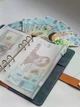 Блокнот органайзер для денег купюр с прозрачными файлами конвертами на зип замке байндер А6 семейный бюджет финансовый планер 6 файлов - изображение 2