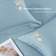 Комплект постельного белья Boyang Home Textiles из четырех предметов, 60 нитей, из синьцзянского длинноволокнистого хлопка, простыня и пододеяльник, для кровати 1.5 м, цвет гинкго синий - изображение 3