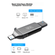 Картридер Chuanyu USB 3.2 Gen1/Type-C для карт SD и TF, два слота, для камер и дронов - изображение 5