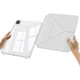 Чехол Zoyu, совместимый с iPad 11/10 с чипом A16 2025 года, с защитой от изгиба, без прорезей, с горизонтальным и вертикальным скольжением, съемный, кремово-белый. - изображение 1