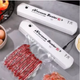 Вакуумный упаковщик для продуктов бытовой автоматический вакууматор запайщик пакетов для вакуумной упаковки Vacuum Sealer белый 90 Вт для мяса рыбы овощей фруктов заморозки Sous Vide хранения продуктов - изображение 2