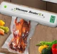 Вакуумный упаковщик для продуктов бытовой автоматический вакууматор запайщик пакетов для вакуумной упаковки Vacuum Sealer белый 90 Вт для мяса рыбы овощей фруктов заморозки Sous Vide хранения продуктов - изображение 4