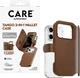 Etui z klapką CARE by Panzer Glass Tango 2-in-1 Wallet Case Brown w. MagSafe do Apple iPhone 17 Pro (CR47329) - obraz 4