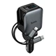 Автомобільний зарядний пристрій Hoco Z67A Triunfar car charger with telescopic 60W Grey - зображення 1