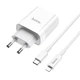 Мережевий зарядний пристрій Hoco C80A Rapido charger Lightning cable 20W White - зображення 2