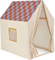 Namiot domek do zabawy Kids Concept Play House Tent Dusty Blue Check 110 x 80 x 124 cm (7340028737247) - obraz 1