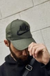 Кепка чоловіча Nike хакі із чорним лого, кепка чоловіча літня хакі - зображення 2