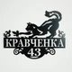 Адресна табличка 16, Кіт, табличка з назвою вулиці без підкладки - зображення 1