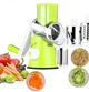 Овочерізка Kitchen Master на присосці з 3 змінними барабанами , ручна тертка-шинкувальниця для овочів, фруктів і сиру - зображення 2