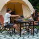 Стіл Bo-Camp Melrose Oval 120x80 cm Black/Wood look (1404220) - зображення 5