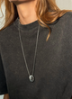 Цепочка Fashion Jewerly с кулоном Олива с титановой стали удлиненная подвеска колье с кулоном овал капля, серебристая (SVS) - изображение 5