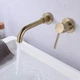 Смеситель для умывальника скрытого монтажа Epelli Muro Di Lacrime Brushed Oro, матовое золото - изображение 12
