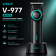 Триммер VGR V-977 BLACK, регулировка мощностей 6000 - 8000 PRM, 2500 mAh, 4 насадки, LED display - изображение 1