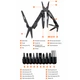 Мультитул Xiaomi Nextool Black Knight NE20151 (11 инструментов, с битами) - изображение 5