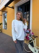 Жіночий бавовняний лонгслів оверсайз із необробленим краєм Flawless Femme, Молочний One Size Oversize - изображение 1