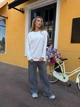 Жіночий бавовняний лонгслів оверсайз із необробленим краєм Flawless Femme, Молочний One Size Oversize - изображение 5