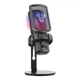 Микрофон беспроводной Fantech WMCX01 Leviosa Wave, конденсаторный 10мм, кардиоидный, 2.4GHz + USB-C, RGB, 48kHz/16-bit, Black - изображение 2