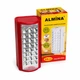 Переносной LED-фонарь ALMINA на аккумуляторе, 24 светодиода, USB-выход Красный - изображение 1
