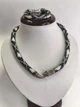 Набор из бисера Жгут и браслет "Змейка" бело-черная - изображение 1
