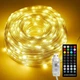 Светодиодная гирлянда 20 метров 200 LED USB с пультом ДУ теплый белый свет 8 режимов для уличного и домашнего декора - изображение 1