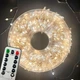 Светодиодная гирлянда 30 м на 900 LED ламп с пультом ДУ 8 режимов свечения для праздничного декора на катушке Теплая белая - изображение 1
