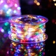 Светодиодная гирлянда 400 LED 100 метров с пультом ДУ уличная и интерьерная на белом проводе для праздничного декора разноцветная - изображение 2