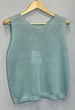 Жіноча майка в'язана льон MKLT7980-2 - Oversize 42/52, Бірюзовий - зображення 2