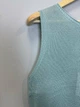 Жіноча майка в'язана льон MKLT7980-2 - Oversize 42/52, Бірюзовий - зображення 4