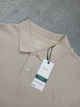 Бежевый мужской лонгслив поло с длинным рукавом Next р. 3XL Regular fit - изображение 2