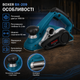 Ручной электрический рубанок BOXER BX209 1950 Вт 82 мм глубина строгания 0 2 мм для строгания выравнивания и обработки древесины - изображение 3