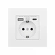 Розетка Folem RZ1 с USB и Type-C, быстрая зарядка QC3.0, 220V, настенная, белая - изображение 1