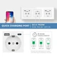 Розетка Folem RZ1 с USB и Type-C, быстрая зарядка QC3.0, 220V, настенная, белая - изображение 6