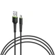 Дата кабель USB 2.0 AM to Micro 5P 1.2m CBFLEXM1 black Intaleo (1283126487453) - зображення 1